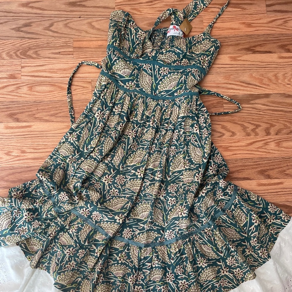 Free People Green Boho Dress